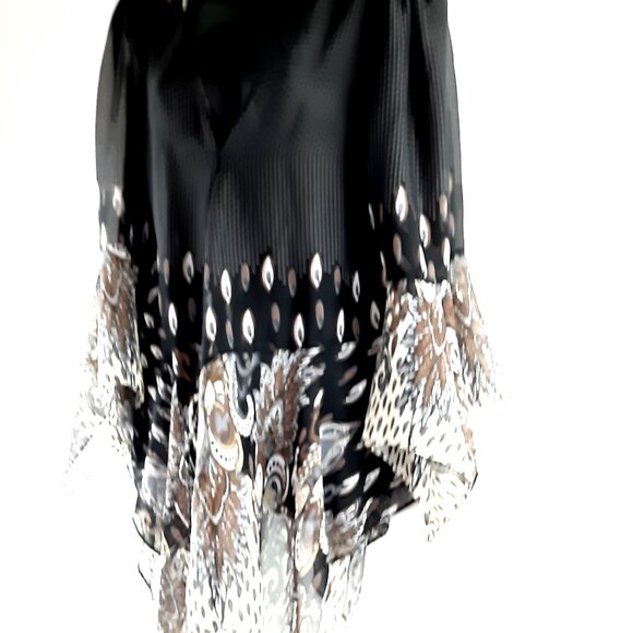 Plus Size 1x Umgee Black and Brown Sheer Vest with Elegant Design - Picture 8 of 12